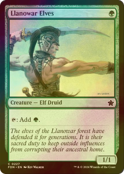 画像1: [FOIL] ラノワールのエルフ/Llanowar Elves 【英語版】 [FDN-緑C] (1)