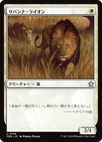 画像1: サバンナ・ライオン/Savannah Lions 【日本語版】 [FDN-白U] (1)