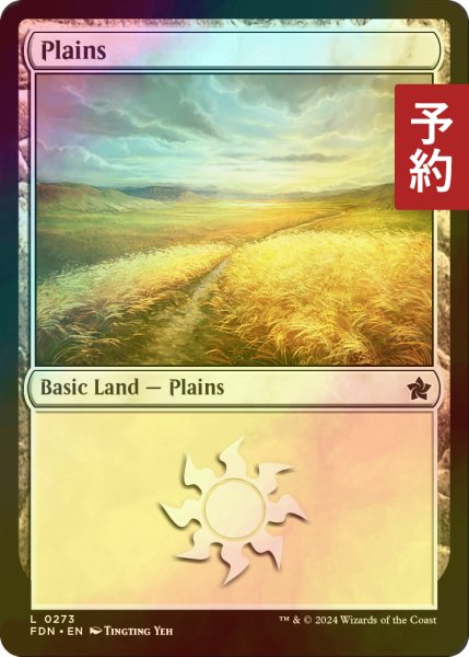 画像1: [FOIL] 平地/Plains No.273 【英語版】 [FDN-土地C] (予約B) (1)