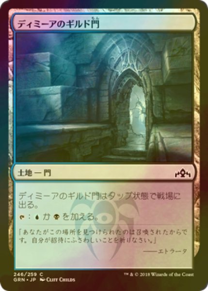 画像1: [FOIL] ディミーアのギルド門/Dimir Guildgate No.246 【日本語版】 [GRN-土地C] (1)