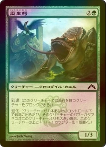 画像1: [FOIL] 両生鰐/Crocanura 【日本語版】 [GTC-緑C] (1)