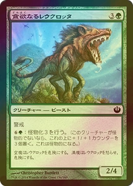 画像1: [FOIL] 貪欲なるレウクロッタ/Ravenous Leucrocota 【日本語版】 [JOU-緑C] (1)