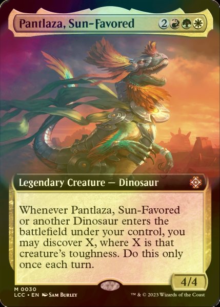 画像1: [FOIL] 太陽の寵児、パントラザ/Pantlaza, Sun-Favored (拡張アート版) 【英語版】 [LCC-金MR] (1)