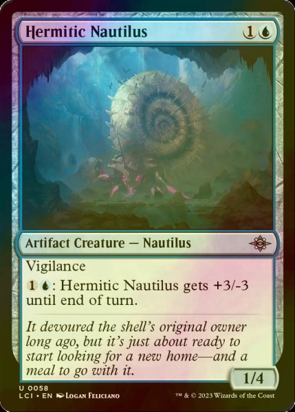 画像1: [FOIL] 隠遁のオウムガイ/Hermitic Nautilus 【英語版】 [LCI-青U] (1)