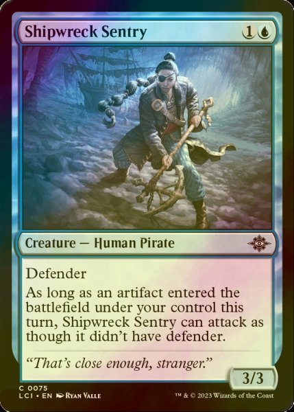 画像1: [FOIL] 難破船の歩哨/Shipwreck Sentry 【英語版】 [LCI-青C] (1)