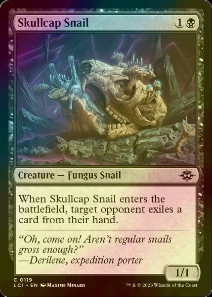 画像1: [FOIL] 頭蓋マイマイ/Skullcap Snail 【英語版】 [LCI-黒C] (1)