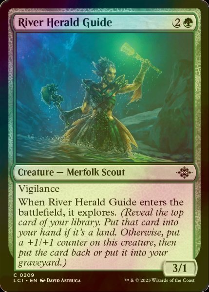 画像1: [FOIL] 川守りの案内人/River Herald Guide 【英語版】 [LCI-緑C] (1)