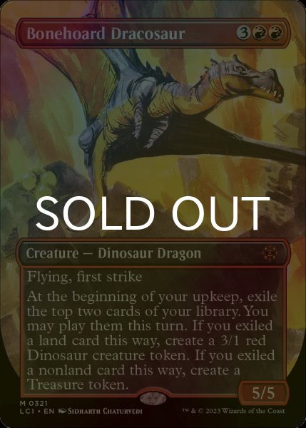 画像1: [FOIL] 骨集めのドラコサウルス/Bonehoard Dracosaur (全面アート・海外産ブースター版) 【英語版】 [LCI-赤MR] (1)