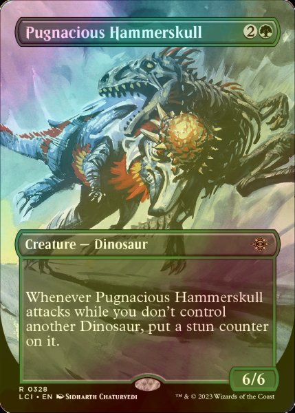 画像1: [FOIL] 好戦的な槌頭/Pugnacious Hammerskull (全面アート・海外産ブースター版) 【英語版】 [LCI-緑R] (1)