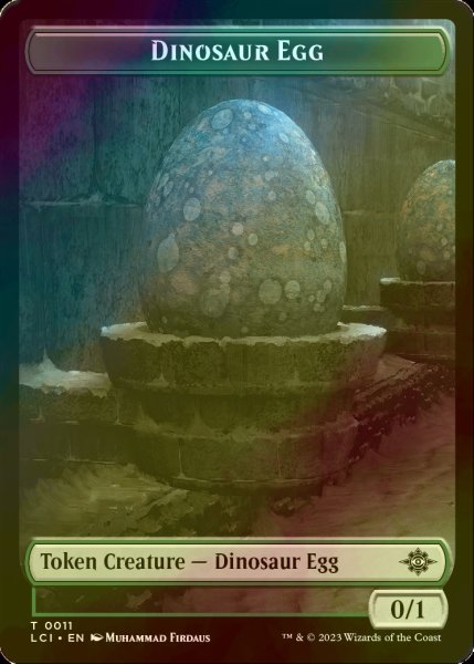 画像1: [FOIL] 恐竜・卵/DINOSAUR EGG 【英語版】 [LCI-トークン] (1)