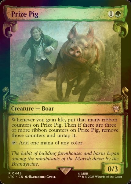 画像1: [FOIL] 賞品の豚/Prize Pig (ショーケース版) 【英語版】 [LTC-緑R] (1)