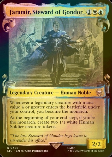 画像1: [FOIL] ゴンドールの執政、ファラミア/Faramir, Steward of Gondor (ショーケース版) 【英語版】 [LTC-金R] (1)