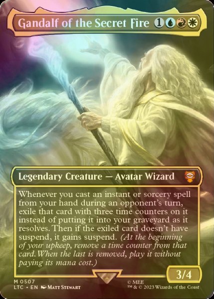 画像1: [FOIL] Gandalf of the Secret Fire No.507 (全面アート版) 【英語版】 [LTC-金MR] (1)