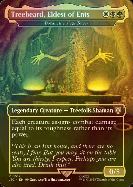 画像1: [FOIL] Treebeard, Eldest of Ents (全面アート版) 【英語版】 [LTC-金R] (1)