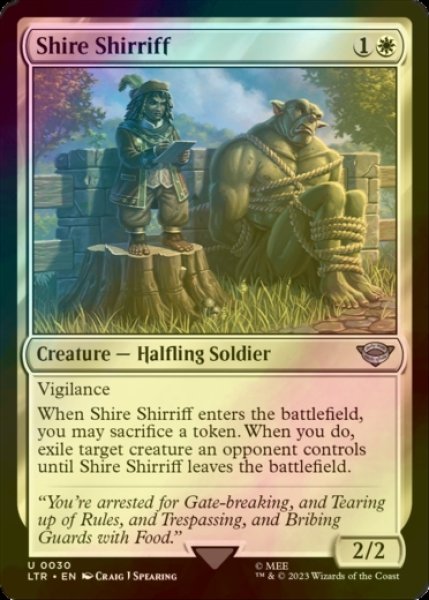 画像1: [FOIL] ホビット庄の庄察/Shire Shirriff 【英語版】 [LTR-白U] (1)