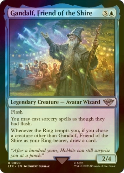 画像1: [FOIL] ホビット庄の友、ガンダルフ/Gandalf, Friend of the Shire 【英語版】 [LTR-青U] (1)