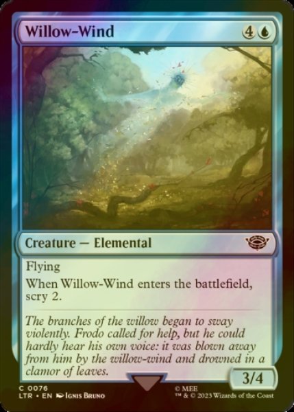 画像1: [FOIL] 柳風/Willow-Wind 【英語版】 [LTR-青C] (1)