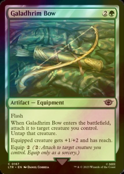 画像1: [FOIL] ガラズリムの弓/Galadhrim Bow 【英語版】 [LTR-緑C] (1)