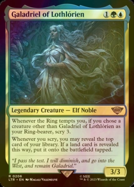 画像1: [FOIL] ロスロリアンのガラドリエル/Galadriel of Lothlorien 【英語版】 [LTR-金R] (1)