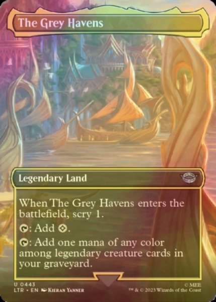 画像1: [FOIL] 灰色港/The Grey Havens (全面アート版) 【英語版】 [LTR-土地U] (1)