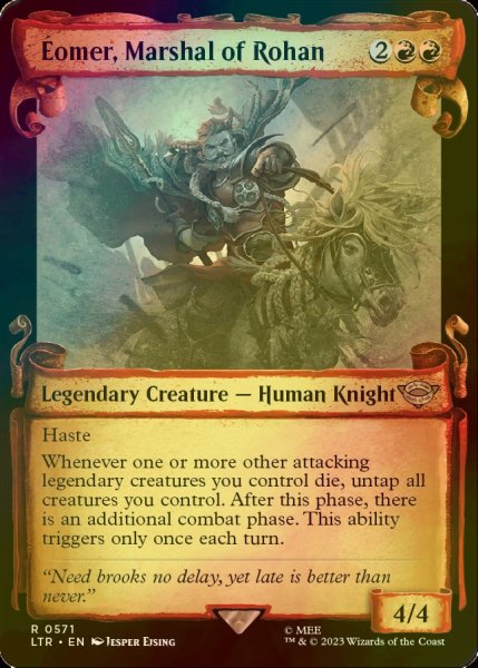 画像1: [FOIL] ローハンの軍団長、エオメル/Eomer, Marshal of Rohan (ショーケース版) 【英語版】 [LTR-赤R] (1)