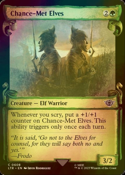 画像1: [FOIL] 偶然出会ったエルフ/Chance-Met Elves (ショーケース版) 【英語版】 [LTR-緑C] (1)