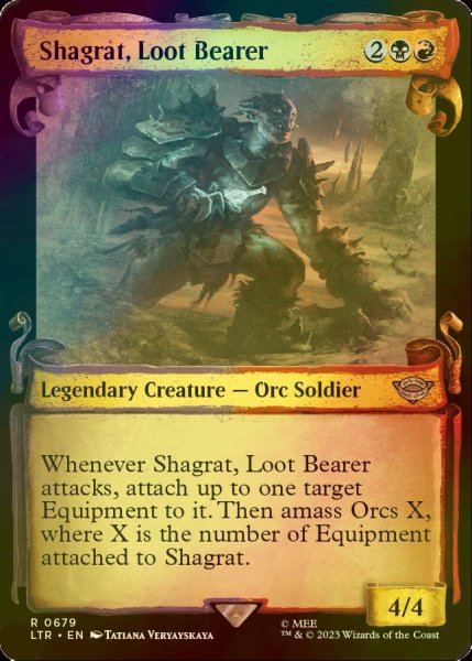 画像1: [FOIL] 戦利品運び、シャグラト/Shagrat, Loot Bearer (ショーケース版) 【英語版】 [LTR-金R] (1)