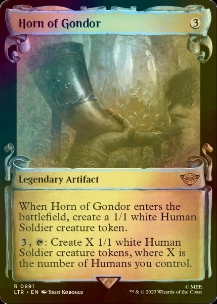 画像1: [FOIL] ゴンドールの角笛/Horn of Gondor (ショーケース版) 【英語版】 [LTR-灰R] (1)