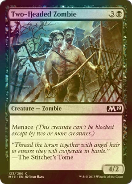 画像1: [FOIL] 双頭ゾンビ/Two-Headed Zombie 【英語版】 [M19-黒C] (1)