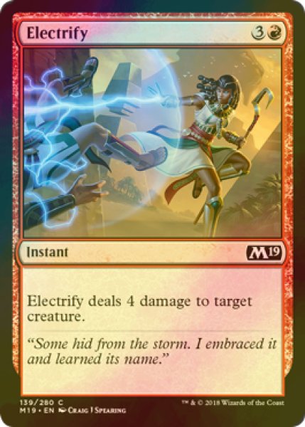 画像1: [FOIL] 感電/Electrify 【英語版】 [M19-赤C] (1)