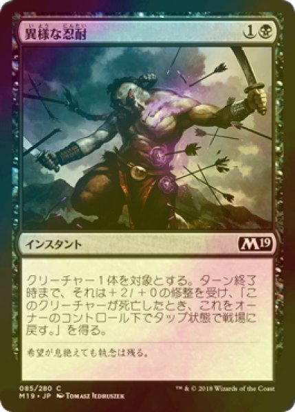 画像1: [FOIL] 異様な忍耐/Abnormal Endurance 【日本語版】 [M19-黒C] (1)