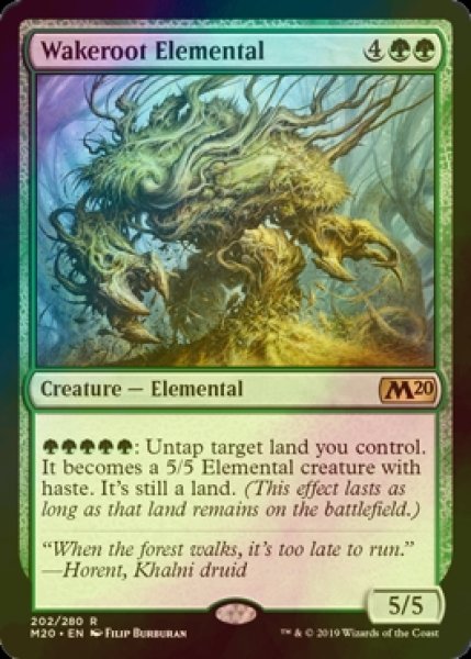 画像1: [FOIL] 覚醒根の精霊/Wakeroot Elemental 【英語版】 [M20-緑R] (1)