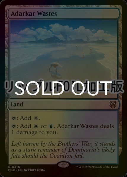 画像1: [FOIL] アダーカー荒原/Adarkar Wastes (リップル・フォイル仕様) 【英語版】 [M3C-土地R] (1)