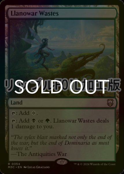 画像1: [FOIL] ラノワールの荒原/Llanowar Wastes (リップル・フォイル仕様) 【英語版】 [M3C-土地R] (1)