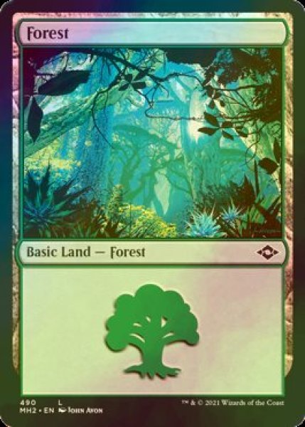 画像1: [FOIL] 森/Forest No.490 【英語版】 [MH2-土地C] (1)