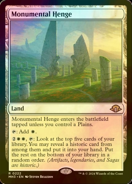 画像1: [FOIL] 記念碑的列石/Monumental Henge 【英語版】 [MH3-土地R] (1)