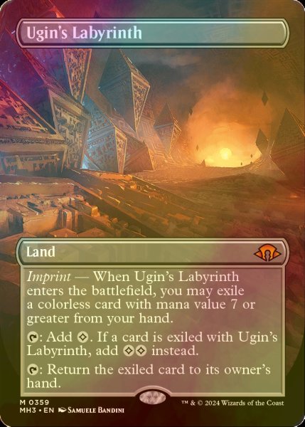 画像1: [FOIL] ウギンの迷宮/Ugin's Labyrinth (全面アート・海外産ブースター版) 【英語版】 [MH3-土地MR] (1)