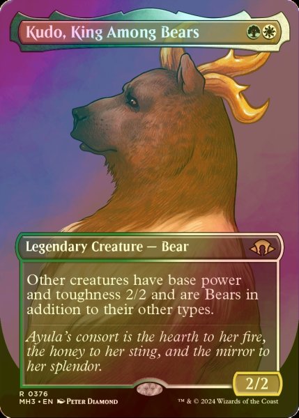 画像1: [FOIL] 熊の中の王、クードー/Kudo, King Among Bears (全面アート・海外産ブースター版) 【英語版】 [MH3-金R] (1)