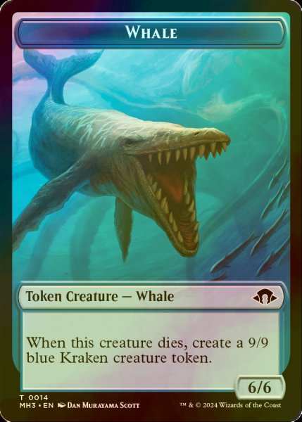 画像1: [FOIL] 鯨/WHALE 【英語版】 [MH3-トークン] (1)