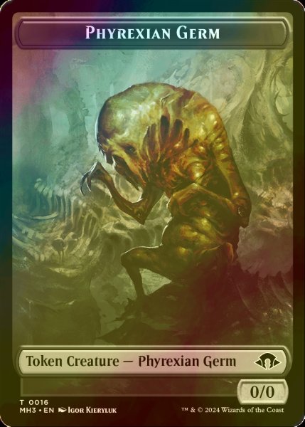 画像1: [FOIL] ファイレクシアン・細菌/PHYREXIAN GERM 【英語版】 [MH3-トークン] (1)