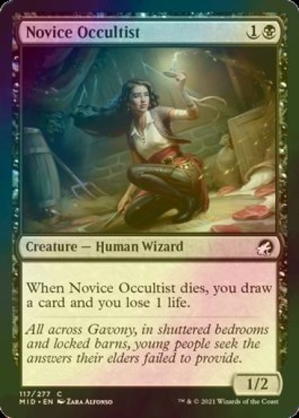 画像1: [FOIL] 新米密教信者/Novice Occultist 【英語版】 [MID-黒C] (1)