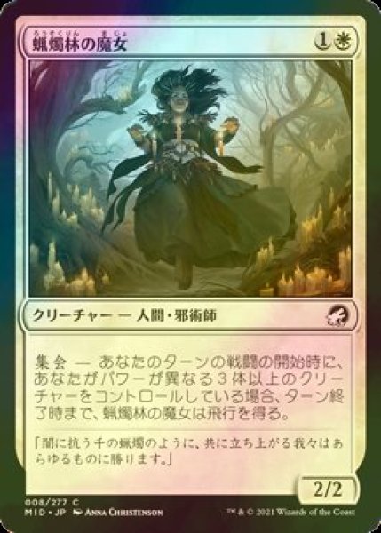 画像1: [FOIL] 蝋燭林の魔女/Candlegrove Witch 【日本語版】 [MID-白C] (1)