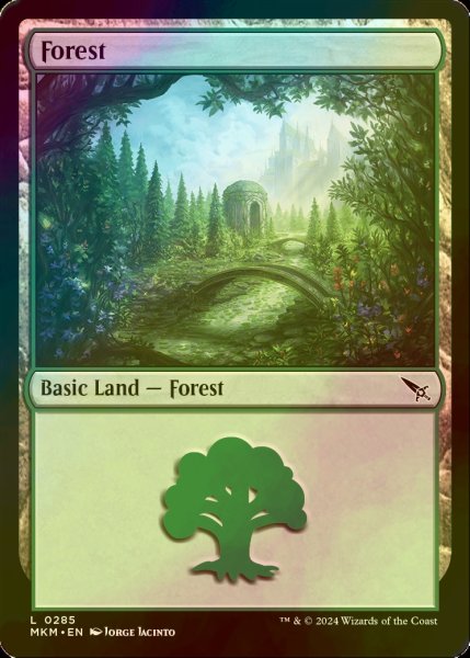 画像1: [FOIL] 森/Forest No.285 【英語版】 [MKM-土地C] (1)