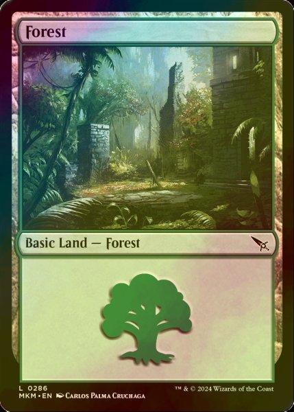 画像1: [FOIL] 森/Forest No.286 【英語版】 [MKM-土地C] (1)