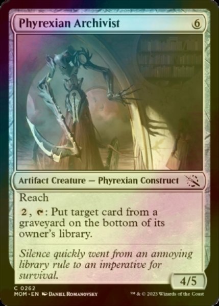 画像1: [FOIL] ファイレクシアの文書管理人/Phyrexian Archivist 【英語版】 [MOM-灰C] (1)