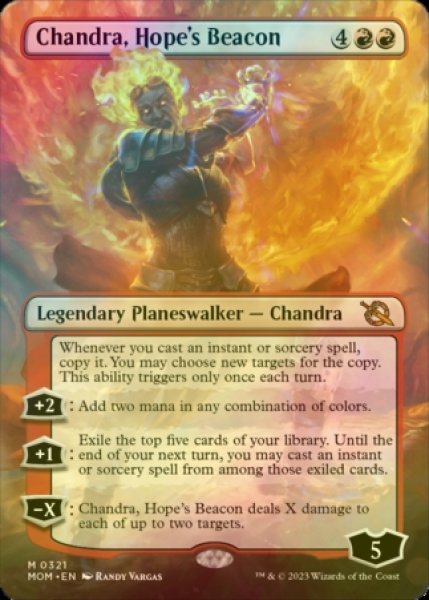 画像1: [FOIL] 希望の標、チャンドラ/Chandra, Hope's Beacon (全面アート・海外産ブースター版) 【英語版】 [MOM-赤MR] (1)