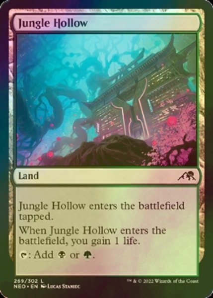 画像1: [FOIL] ジャングルのうろ穴/Jungle Hollow 【英語版】 [NEO-土地C] (1)