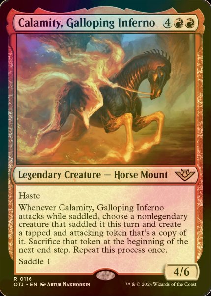 画像1: [FOIL] 早駆ける業火、カラミティ/Calamity, Galloping Inferno 【英語版】 [OTJ-赤R] (1)