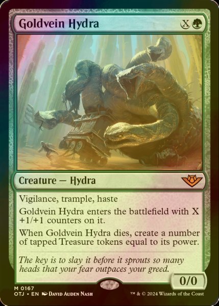 画像1: [FOIL] 金脈のハイドラ/Goldvein Hydra (海外産ブースター版) 【英語版】 [OTJ-緑MR] (1)