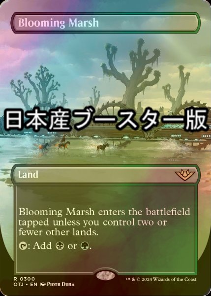 画像1: [FOIL] 花盛りの湿地/Blooming Marsh ● (全面アート・日本産ブースター版) 【英語版】 [OTJ-土地R] (1)